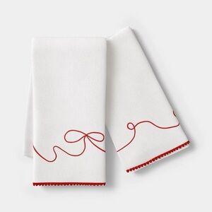 2pk nwt Cotton Tea Towels White - Threshold